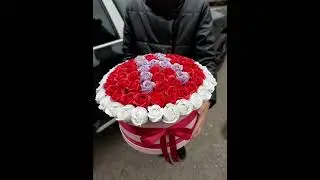 91 роза!/Мыльные розы/Сборка букета