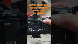 Sony FX30 new firmware (v4.0), they disabled battery percentage meter with 3rd party batts.