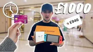 I GAVE MY BOYFRIEND £1000 TO SPEND IN 1 HOUR!!