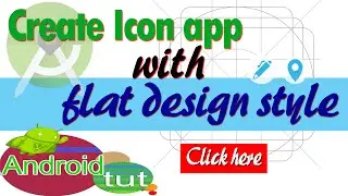 Create Icon with flat design style material design android 5.+ |android tut