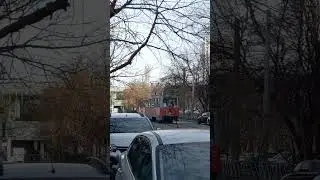 Отправление трамвая 71-605 №331 с остановки "Стадион Кубань"
