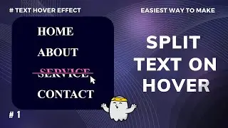 Split Text Animation on Hover | Creative Text Hover Effect | 