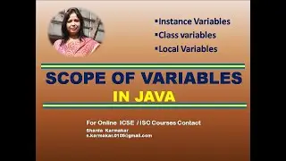 SCOPE OF VARIABLES IN JAVA 