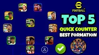 Top 5 Quick Counter Best Formations In eFootball 2023 Mobile 🔥 | Best Formation eFootball 2023