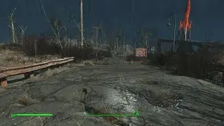 Fallout 4 - Night walk in a thunderstorm