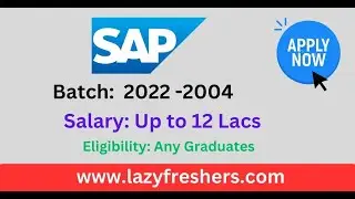 SAP Off Campus Drive 2024 | Support Engineer | Salary 12 LPA | All Graduates