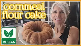The Best VEGAN Cornmeal Flour Cake (SUPER easy recipe) #cornmealcake