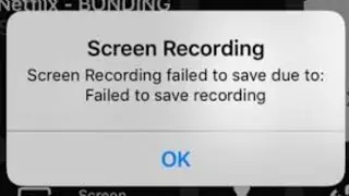 How to fix Screen Recording failed to save due to failed to save recording on iphone in IOS 13,14