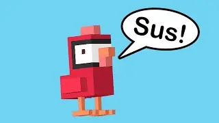 Unlocking The “CREWMATE CHICKEN” Character, In The “AMONG US” Area, In CROSSY ROAD! 🚀