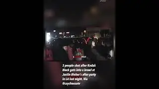 3 people shot after Kodak Black gets into a brawl at Justin Bieber’s after party in LA last night.