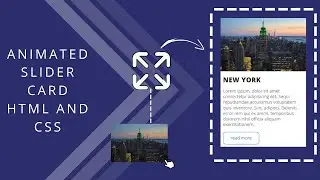 Animated slider card | html and css