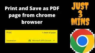 how to print a page using google chrome browser 2022 || how to save as pdf in chrome browser 2022