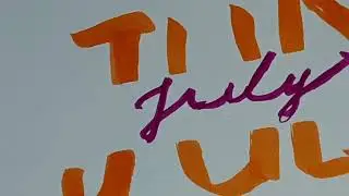 July handlettering for  notes and heading #ncert #kvs