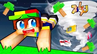 Surviving A TORNADO In Minecraft With Crazy Fan Girl!