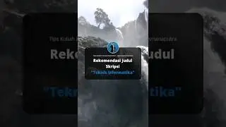 Rekomendasi Judul Skripsi Teknik Informatika 