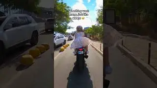 I tell her, "HOLD UP THAT DRESS and let’s ride" The one who FORGOT #motoraidoeng #moto #bikelife