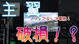 [Flight Sim] Main wing damaged!? Landing without flaps! (Slow commentary)