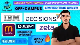 Biggest New Hirings | OFF Campus Drive | Justpay, Zeta, IBM | 2024, 2023 Batch | Jobs