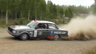 Robin Liljegren/ Danny Holgersson Volvo 240 GrH  Mästarmöte  2017 Millebygden älmhult