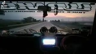 senja pagi hari di tol pemalang-batang