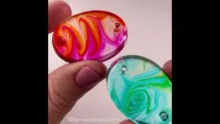 Make Holes In Resin - NO Drilling!  SHORT #resin #resinjewelry #jewelrymaking #polymerclay #freshies