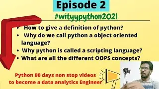 Why python is a object oriented and a scripting language |  Introduction to python OOPS structure |