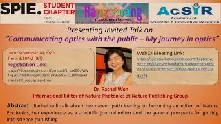 Communicating optics with the public – My journey in optics