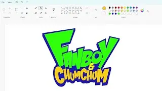 How to draw the Fanboy & Chum Chum logo using MS Paint | How to draw on your computer