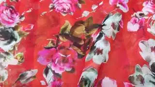 designer floral print Georgette fabric