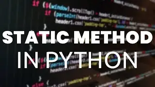 Static Method In Python Hindi