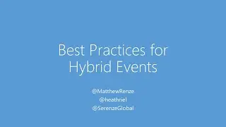 Best Practices for Hybrid Events