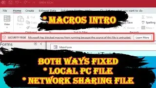 Macros Intro: How to Fix Microsoft has blocked macros from running due to untrusted source file