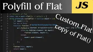 Polyfill of flat function | Custom flat function | Create own flat function same as Flat()