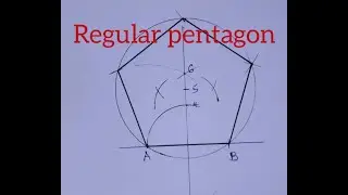 How to draw a regular pentagon|SIMPLE METHOD