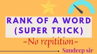 How to find RANK of a word in the Dictionary|No Repitition|Short Cut|Super Trick|JEE/EAMCET/NDA