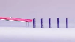 Blender Domino Run Animation! Episode #2 of Learning Blender!