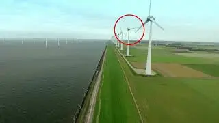 Windmills - Plate Cleanup and Replace  - Helicopter Shot