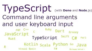 TypeScript (with Deno and Node.js) - Command line arguments and user keyboard input