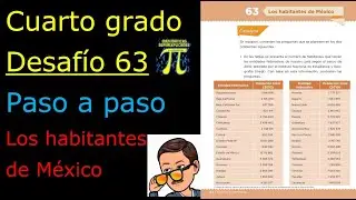 ✅CUARTO GRADO DESAFÍO 👉63 Los habitantes de México🧑🏻‍🌾 👨🏻‍🌾 🇲🇽