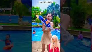 HILARIOUS POOL CHALLENGE! 🏊‍♀️ Her Reaction is Priceless! 😂 #shorts