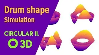 Animation of a Circular Drum with a Hole in 3D