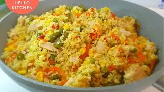 Bulgur with Chicken and Vegetables | Bulgur Pilaf