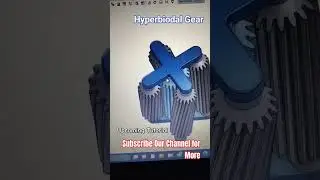 Hyperboloidal Gear #onshape #youtubeshorts #caddesign #shorts #subscribe #tutorial #gears #animation