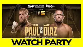 🔴Jake Paul vs. Nate Diaz | LIVE Watch Party Round by Round Commentary