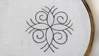 Beautiful Big Flower Motif for Dress Filling, Bedsheet, Table Cover & Saree (Hand Embroidery)