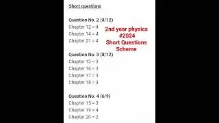 12th class # short questions pairing scheme 