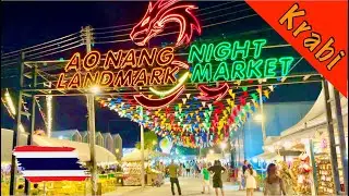 We drive to Ao Nang Landmark Night Market [ENG SUB] | Krabi