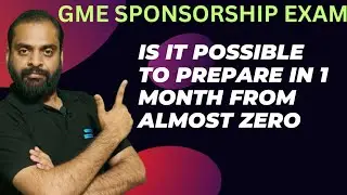 GME SPONSORSHIP 2024 Special Tools - Is it possible to prepare in 1 Month  from almost zero?