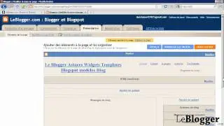 Comment ajouter un gadget dans Blogger