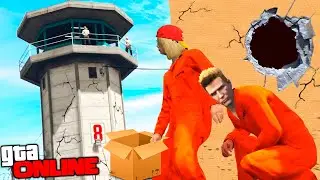 БЕЗУМНЫЙ ПОБЕГ ИЗ КАРТОННОЙ ТЮРЬМЫ! НАС ЗАСЕКЛИ И МЫ РЕШИЛИ ОСТОРОЖНО УБЕЖАТЬ В ГТА 5 ОНЛАЙН